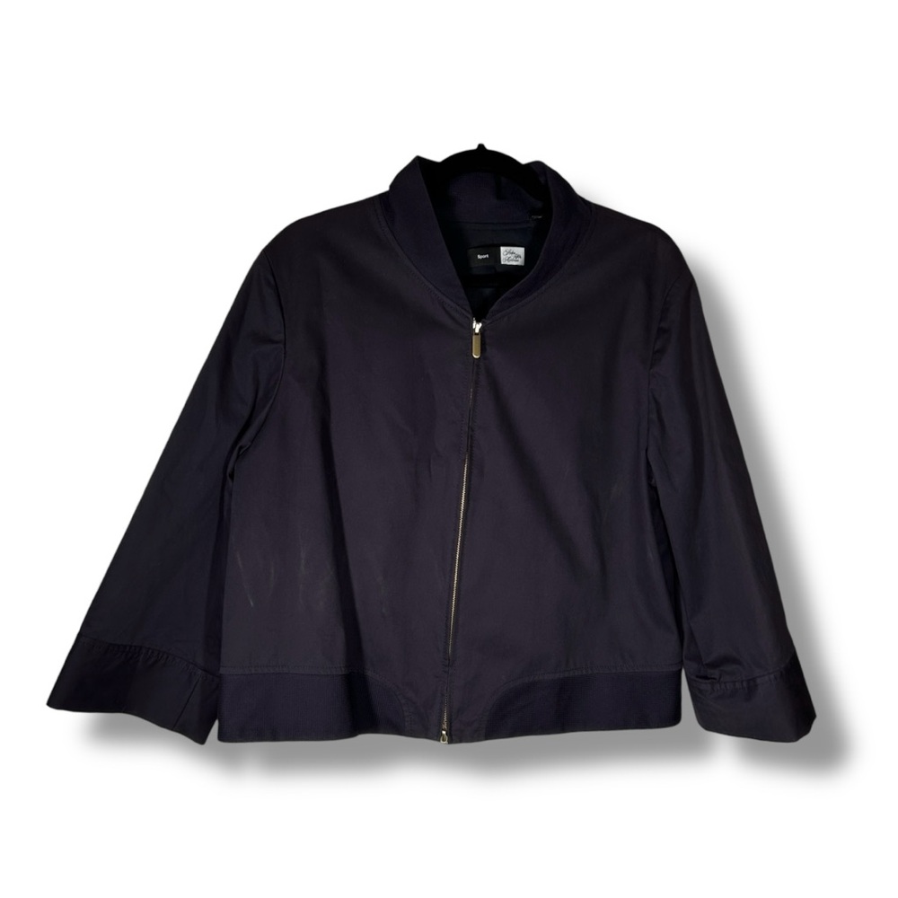 Saks Fifth Avenue Sport Dark Gray Athletic Jacket Size Petite 16 - “Josefina”